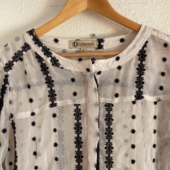 Sheer black and cream top - Picture 3 of 6